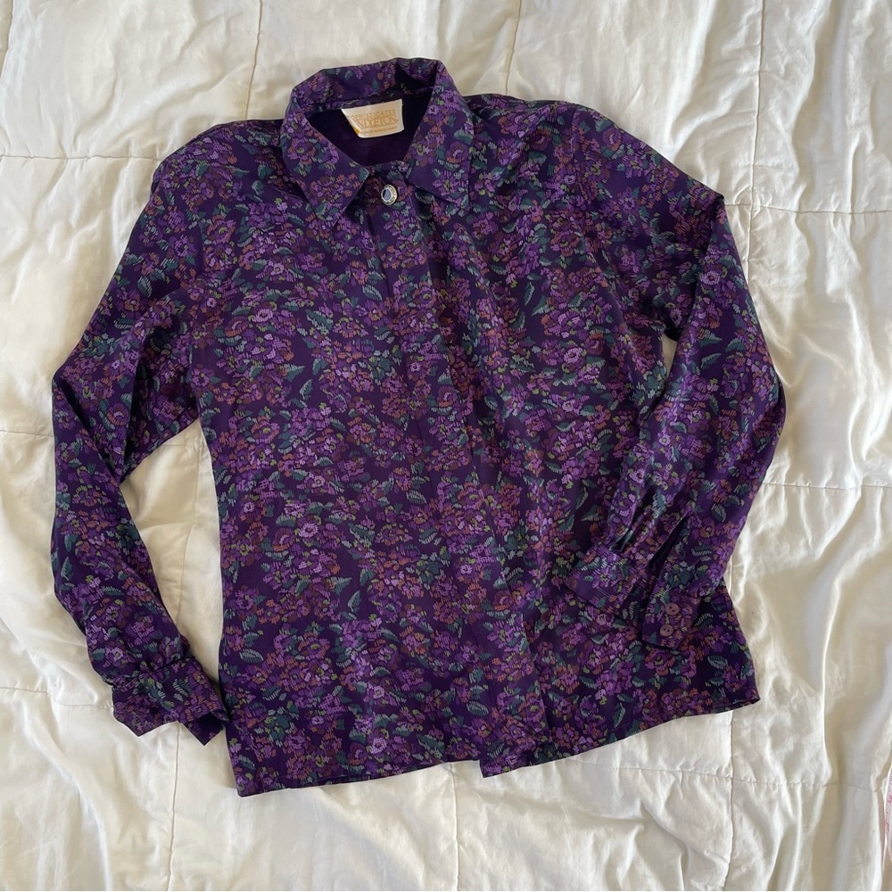 PENDLETON SOPHISTICATED BLOUSE purple